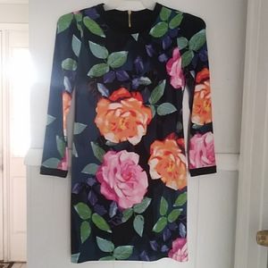 Beautiful eliza j black floral sheath dress